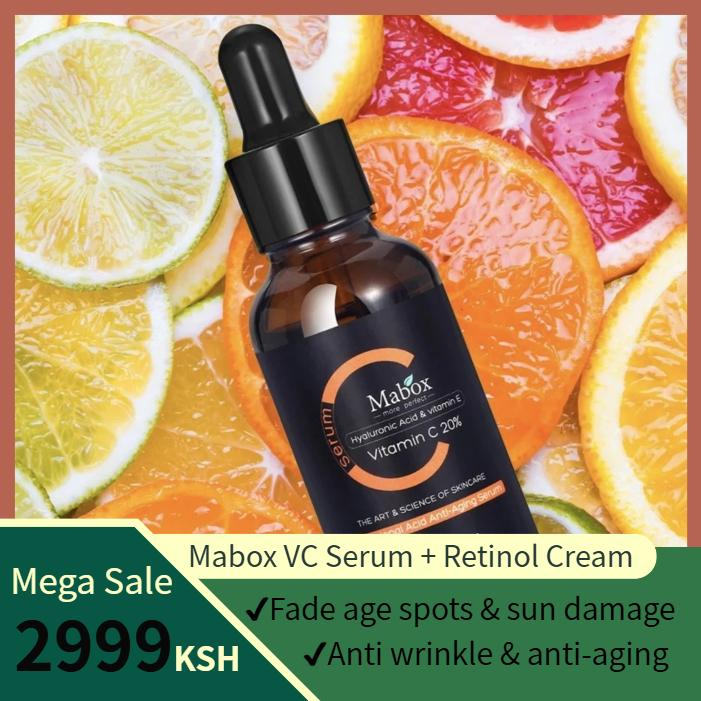 Mabox Vitamin C Serum; Mabox 2.5% Retinol Moisturizer Face Cream