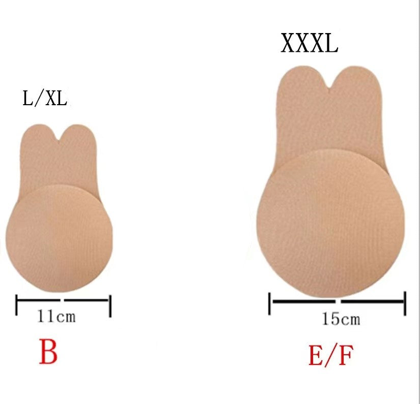 Invisible Reusable Lift Up Bra【1 Pair Black + 1 Pair Cream】
