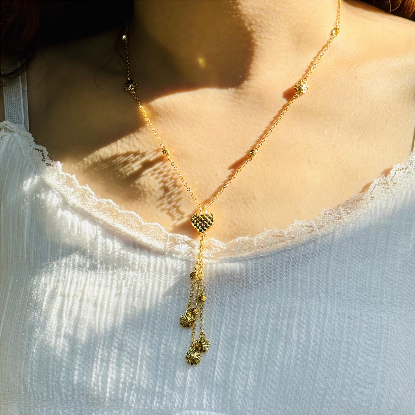 Women's Gold-Plated Tassel Necklace