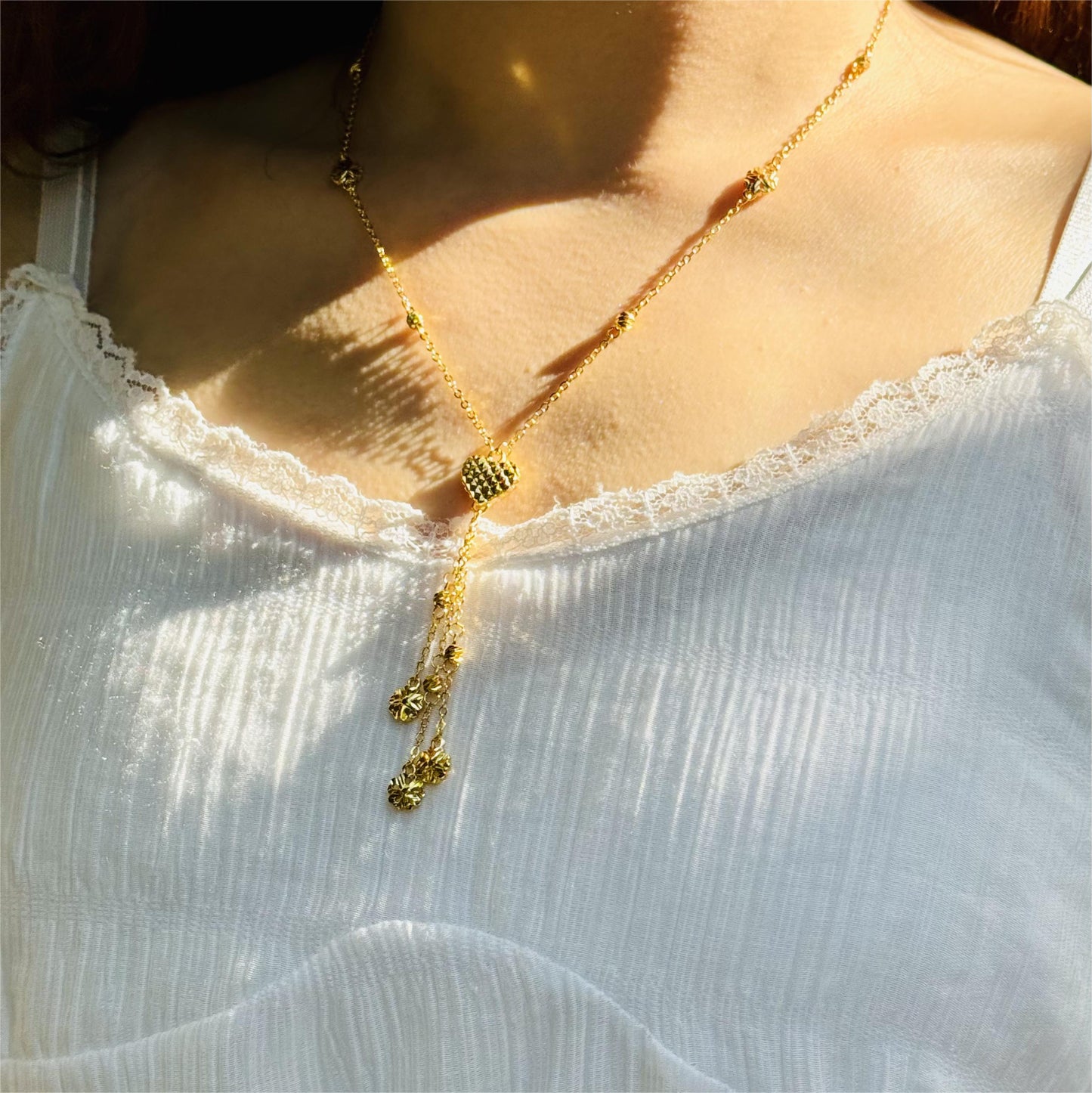Women's Gold-Plated Tassel Necklace