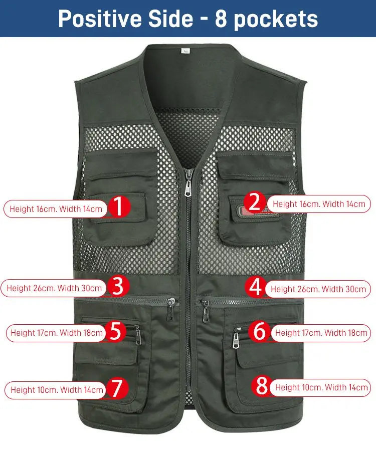 Outdoor Multi-Pocket Waistcoat Vest