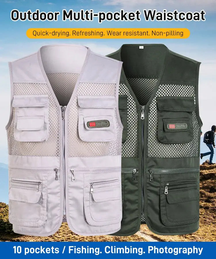 Outdoor Multi-Pocket Waistcoat Vest