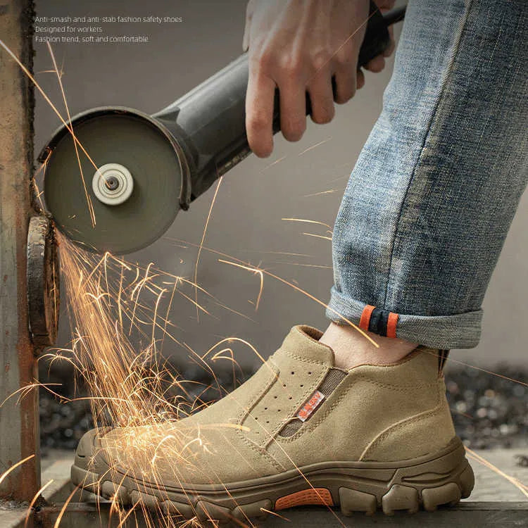Durable Slip-On Steel Toe Cap Boots