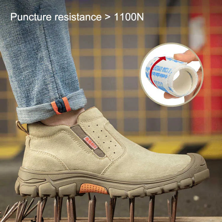 Durable Slip-On Steel Toe Cap Boots