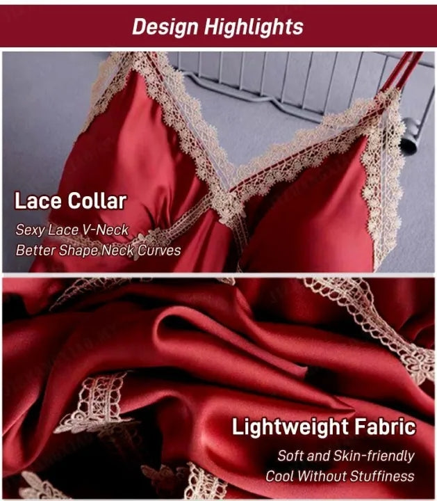 5 PCS/Set Ice Silk Pajamas Sleepwear
