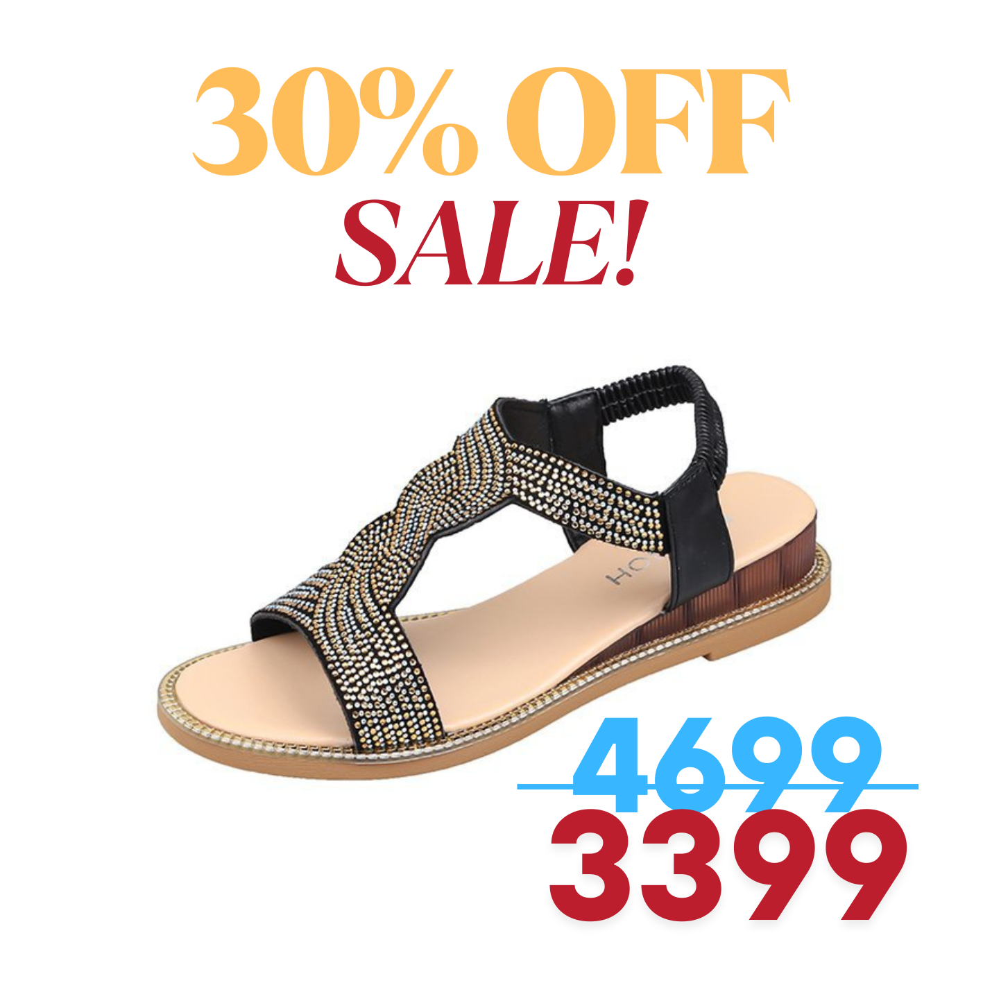 Non-slip Soft Bottom Rhinstone Wedge Shoes – Juma Store Kenya