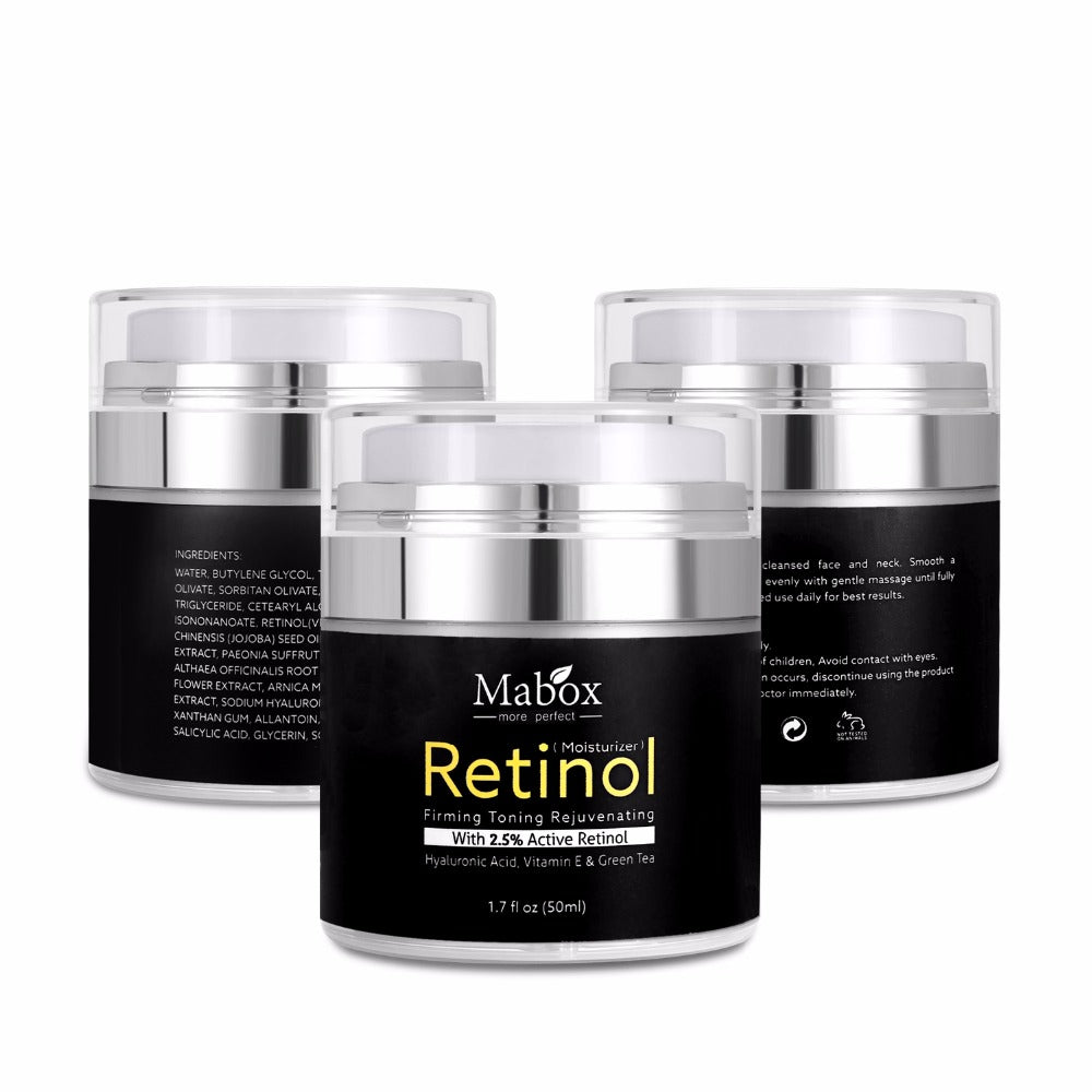 Mabox Vitamin C Serum; Mabox 2.5% Retinol Moisturizer Face Cream