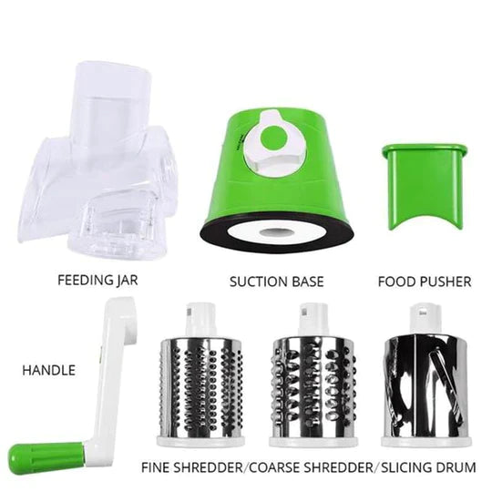 3-in-1 Manual Rotation Vegetable Fruit Slicer Chopper