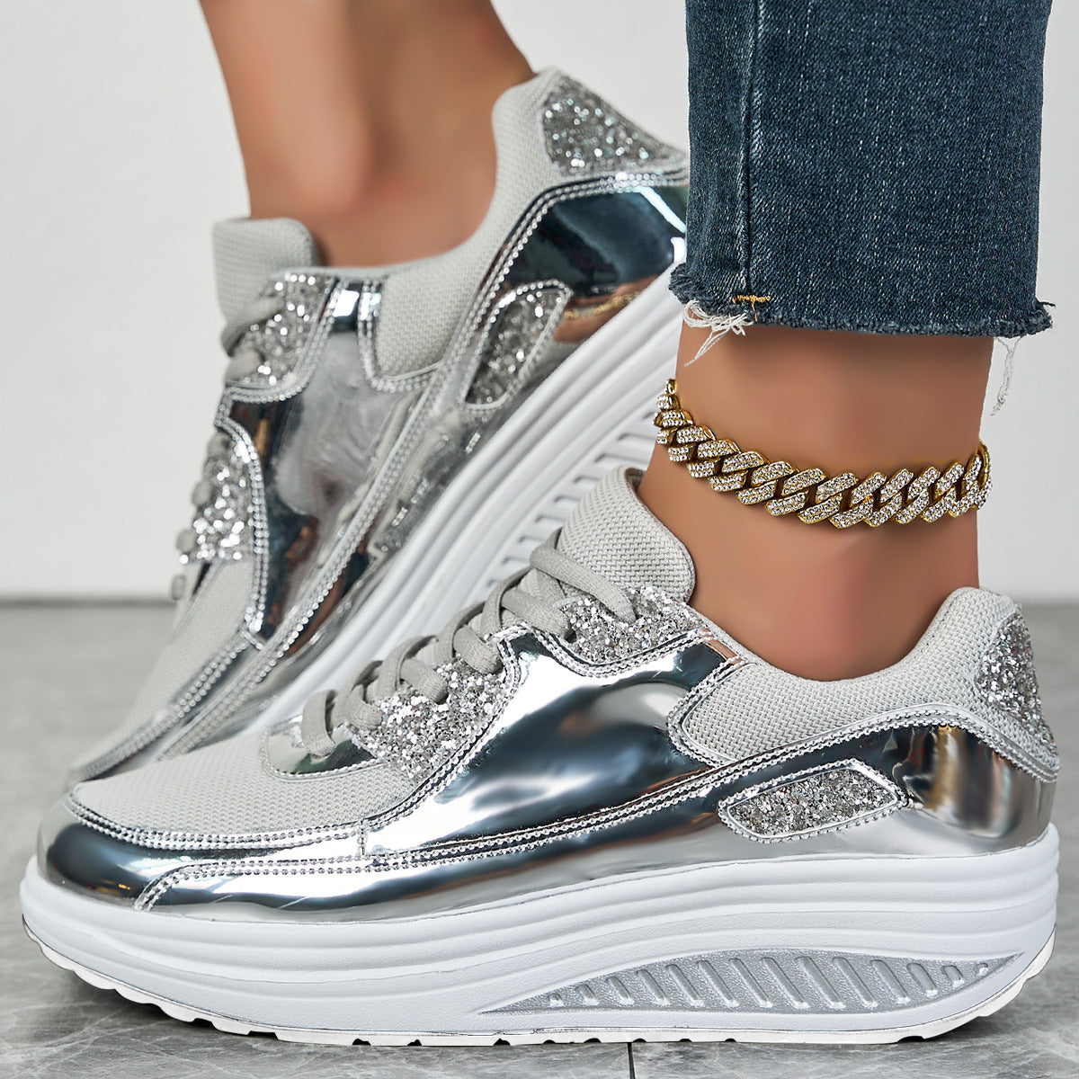 All Seasons Shiny Sports Shoes