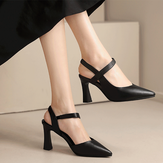 Pointed Toe Thick Heel High Heels