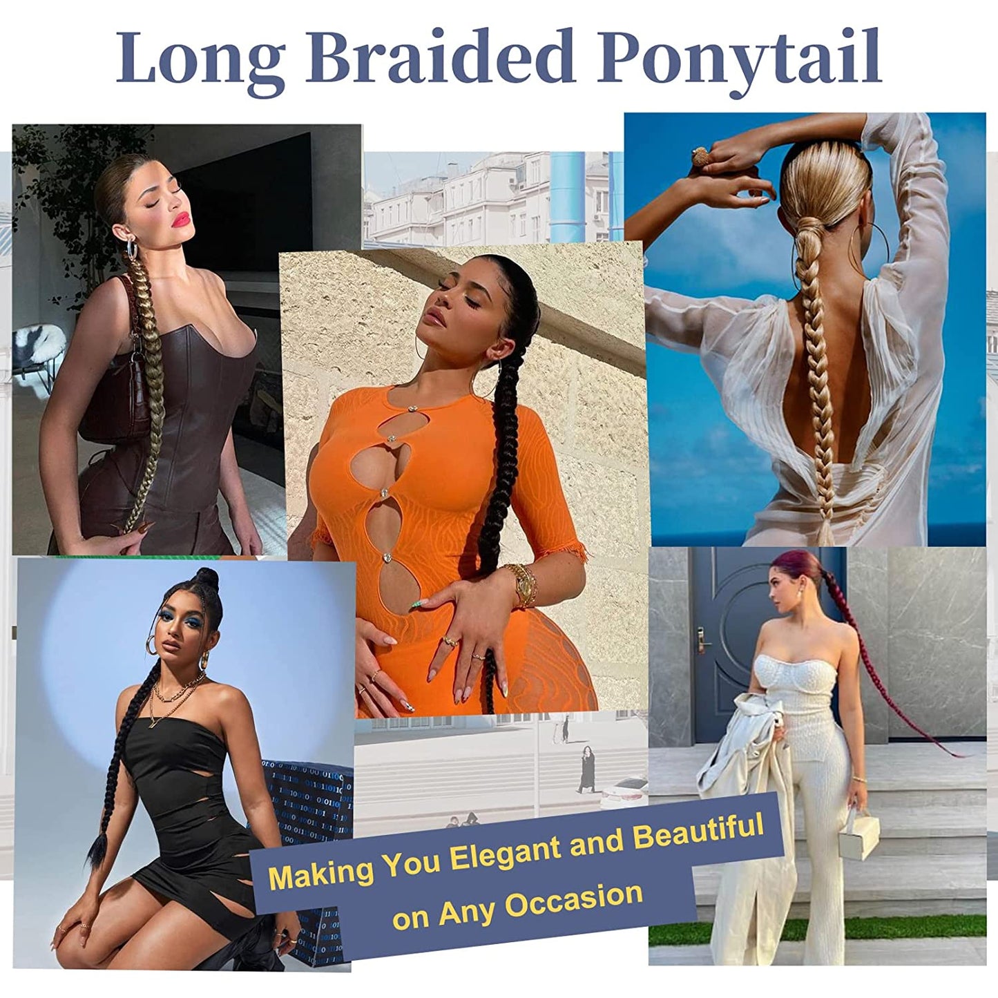Long Braided Ponytail Hair