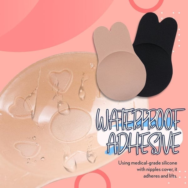 Invisible Reusable Lift Up Bra【1 Pair Black + 1 Pair Cream】