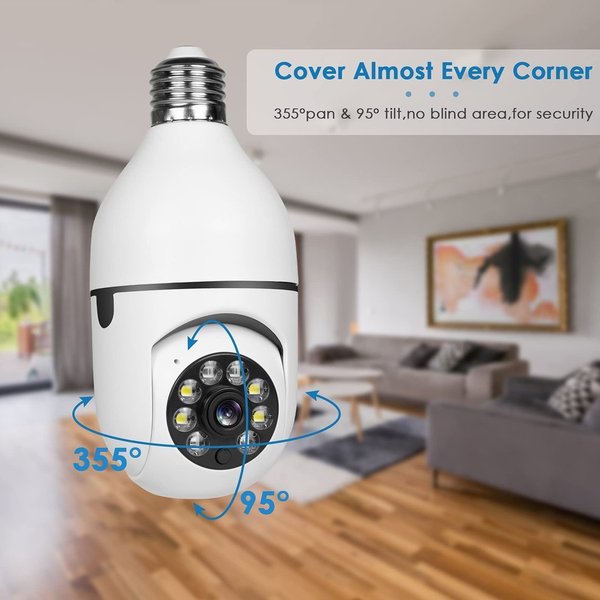 【Wifi Needed!!】Wireless Wifi Light Bulb Camera Security Camera