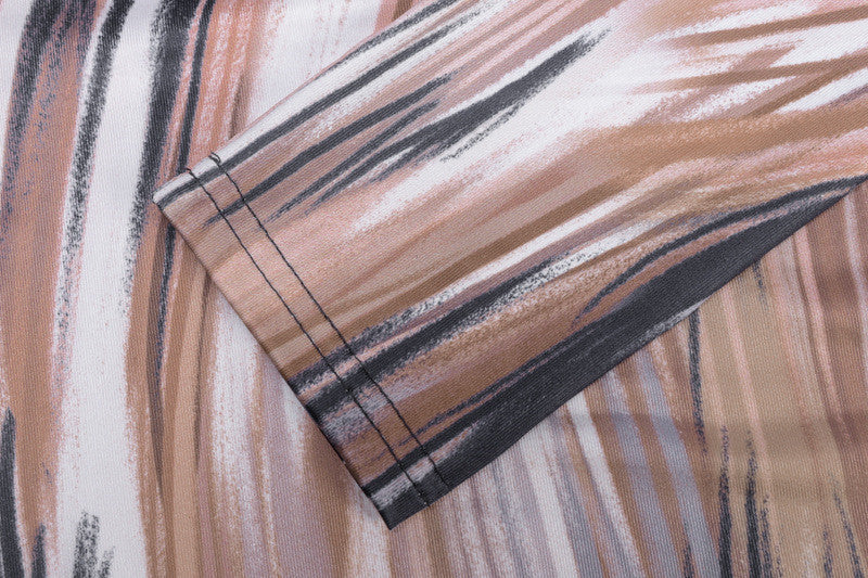 Viral Waist Illusion Sexy Striped Dress
