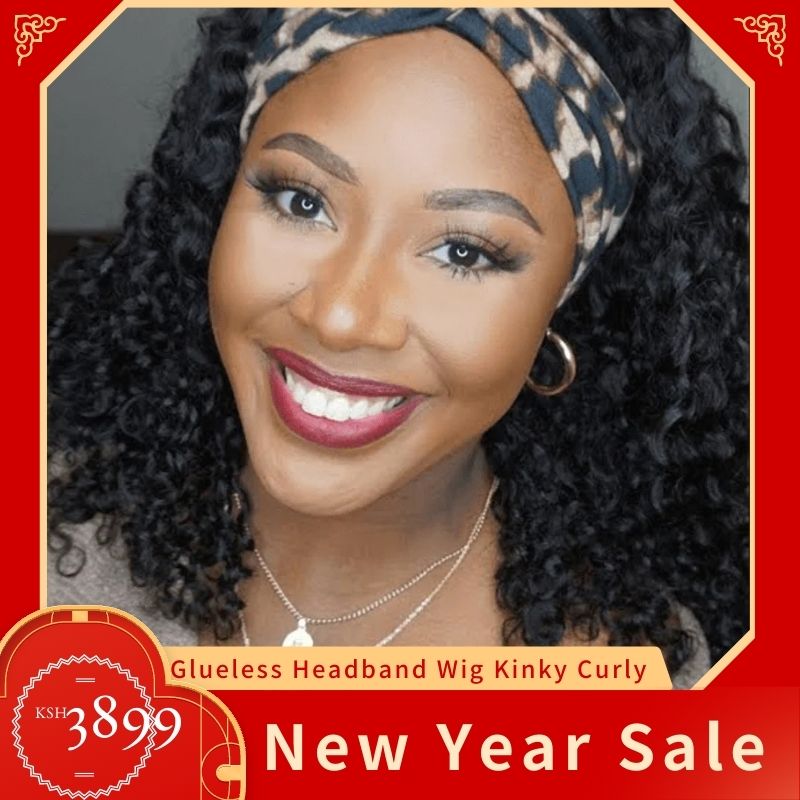 Glueless Headband Wig Kinky Curly
