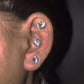 Magnetic Zircon Stud Ear Clip (3 Pairs)