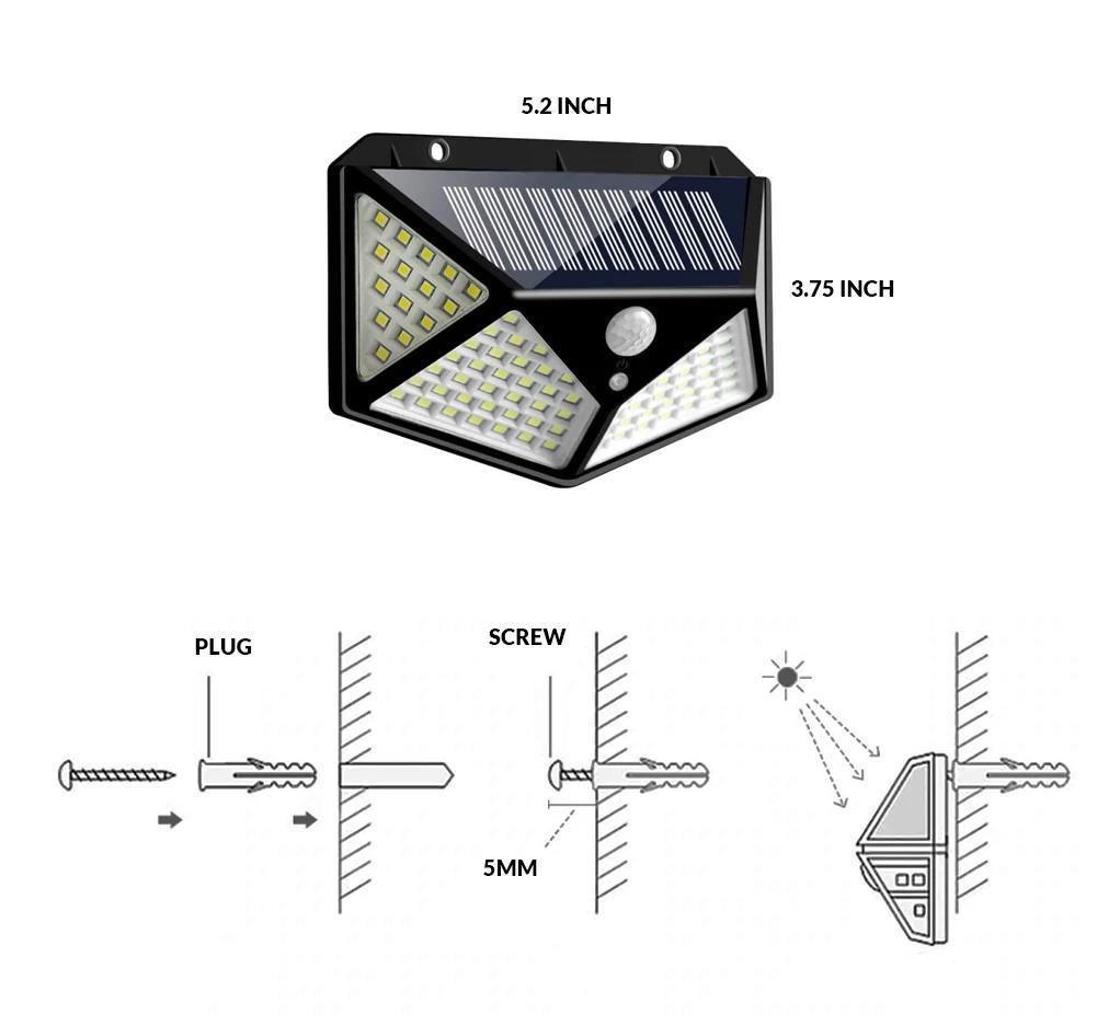 Solar Interaction Wall Lights Outdoor Waterproof