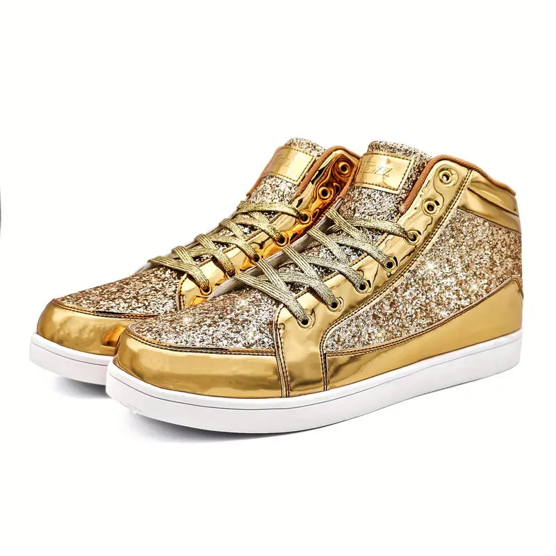 Men Glitter Sneakers Shoes