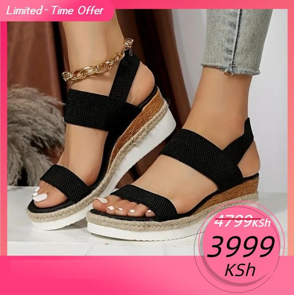 Elastic Band Wedge Sandals – Juma Store Kenya