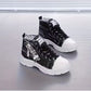 High-Top Denim Style Sneakers