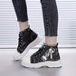 High-Top Denim Style Sneakers