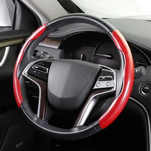 Car Carbon Fiber Steering Wheel Cover