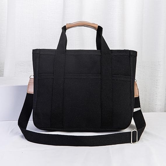 Utility Canvas Shoulder Tote Bag