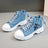 High-Top Denim Style Sneakers