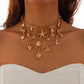 Boho Multi-Layered Pendant Necklace Set