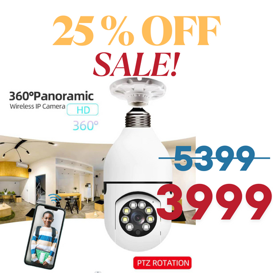 【Wifi Needed!!】Wireless Wifi Light Bulb Camera Security Camera