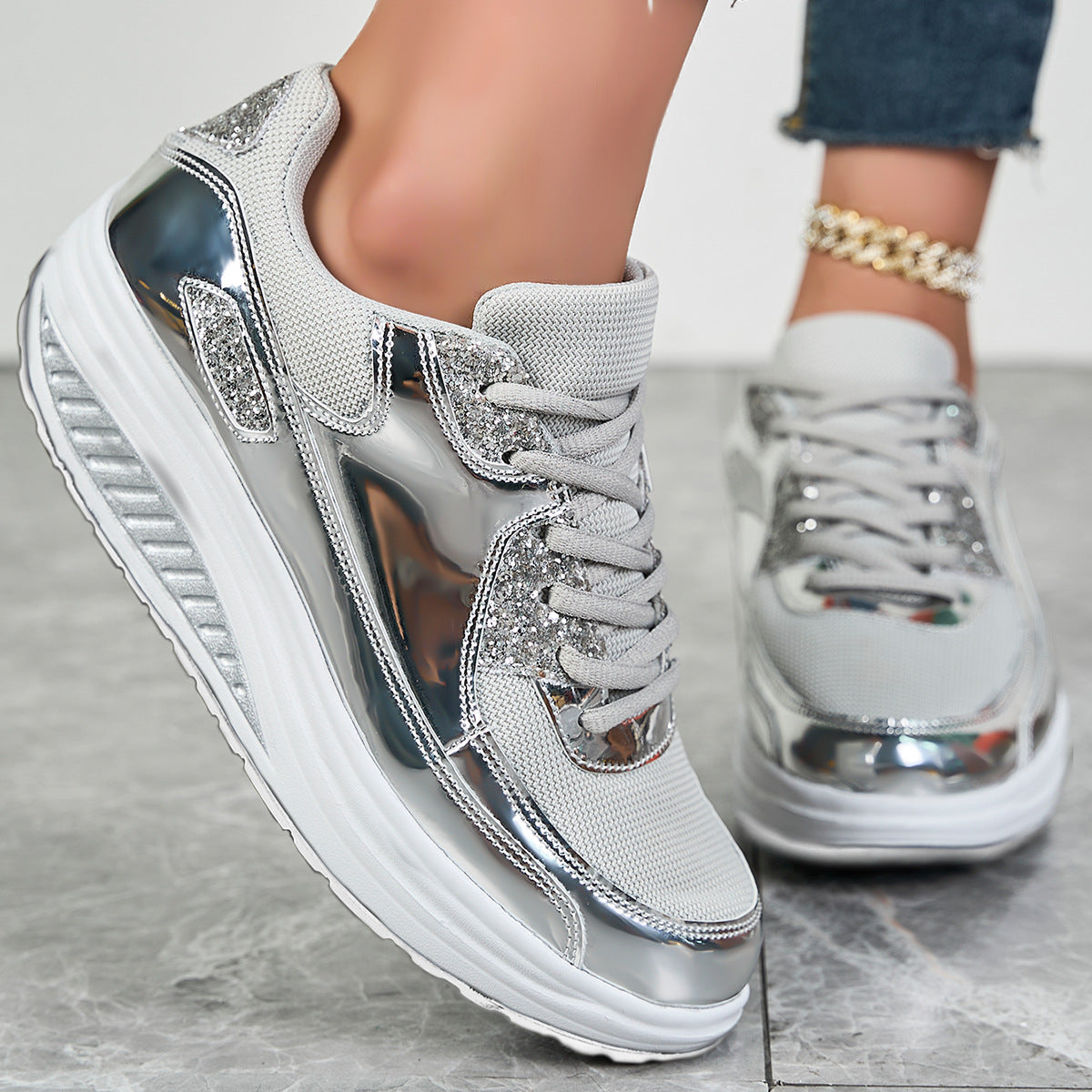 All Seasons Shiny Sports Shoes
