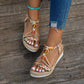 Colorful Braided Straps Open Toe Comfortable Sandals