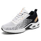 Air cushion soft sole flying woven men's shoes
