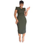 Sleeveless casual slim fit slit hip-wrapped women's dress