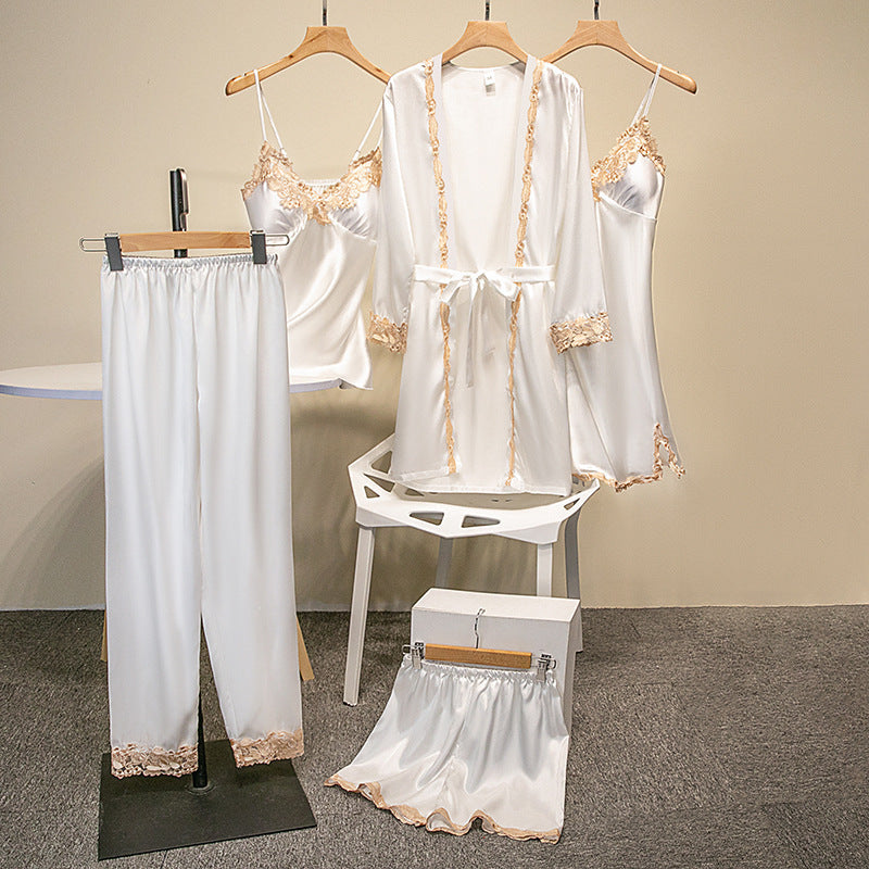 5 PCS/Set Ice Silk Pajamas Sleepwear