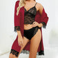 4 Pcs/Set Lace Satin Shawl Pajamas