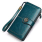 Women Vintage Style Leather Large Capacity Wallet【Green】