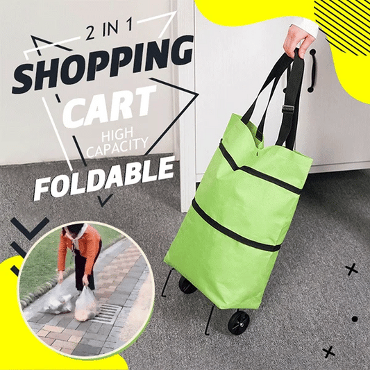 [Promotion! Buy 1 Get 1 FREE!] Foldable Shopping Trolley Tote Bag